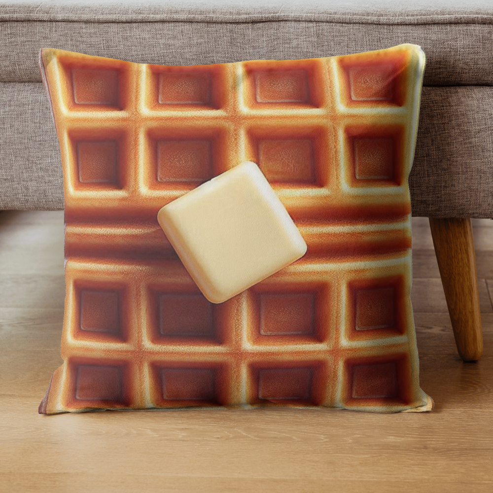 Waffle Bliss Square Pillow - 3 Sizes