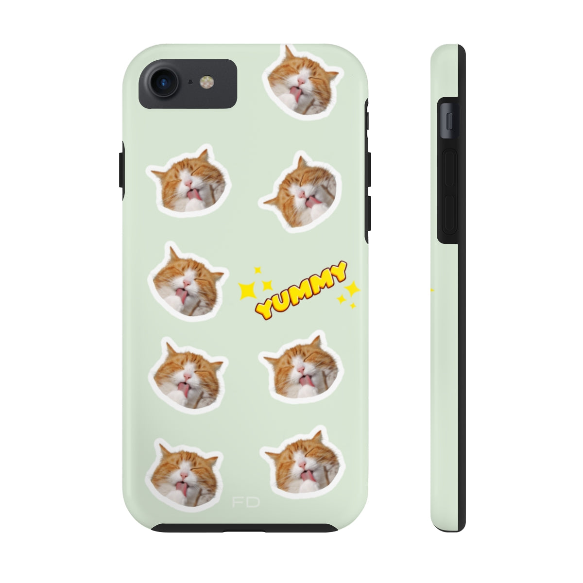Yummy Feline Durable iPhone Case with Wireless Charging