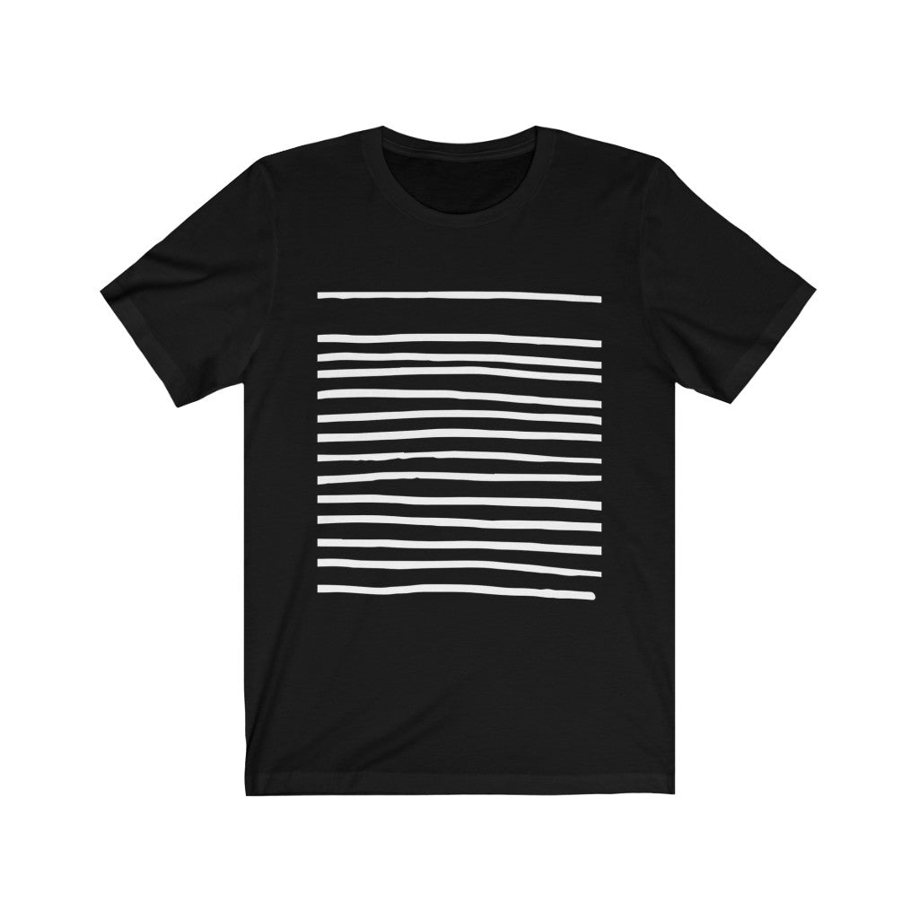 Black Tee for Men with Stripes