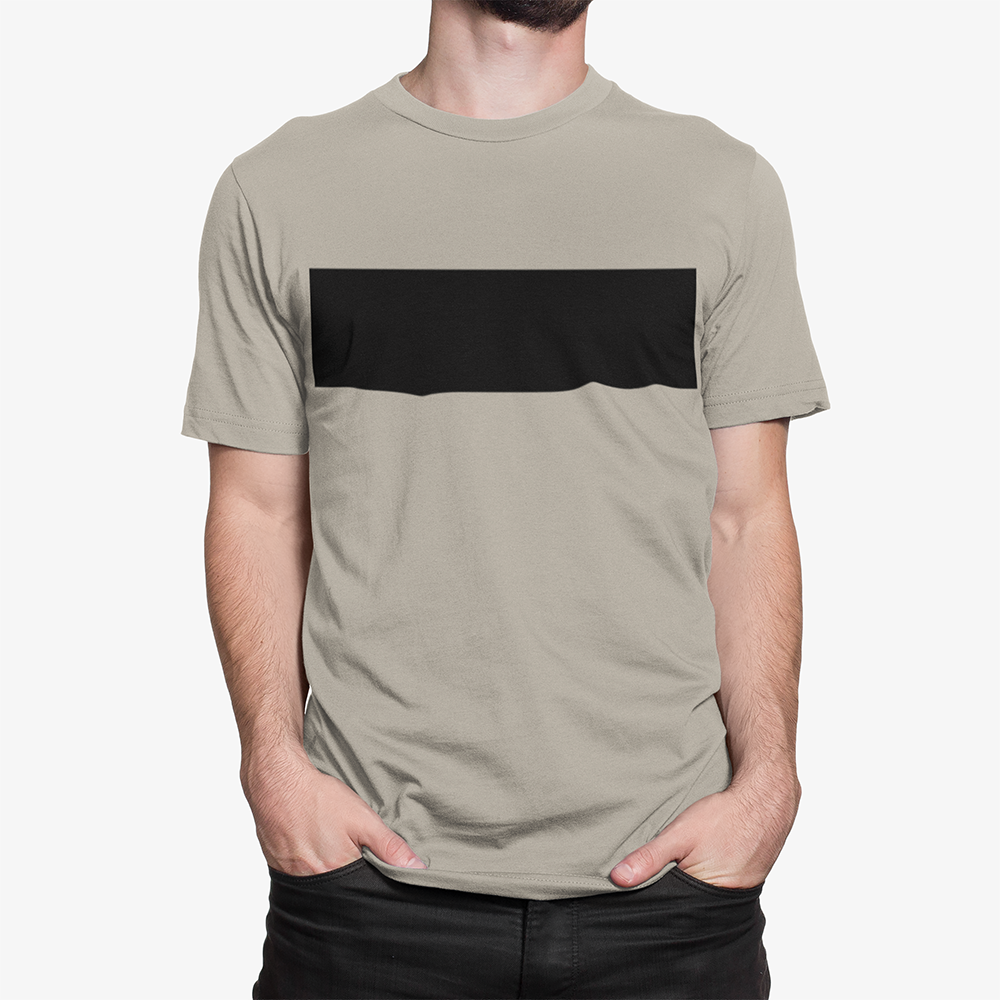 Black Colorblock Tee for Men