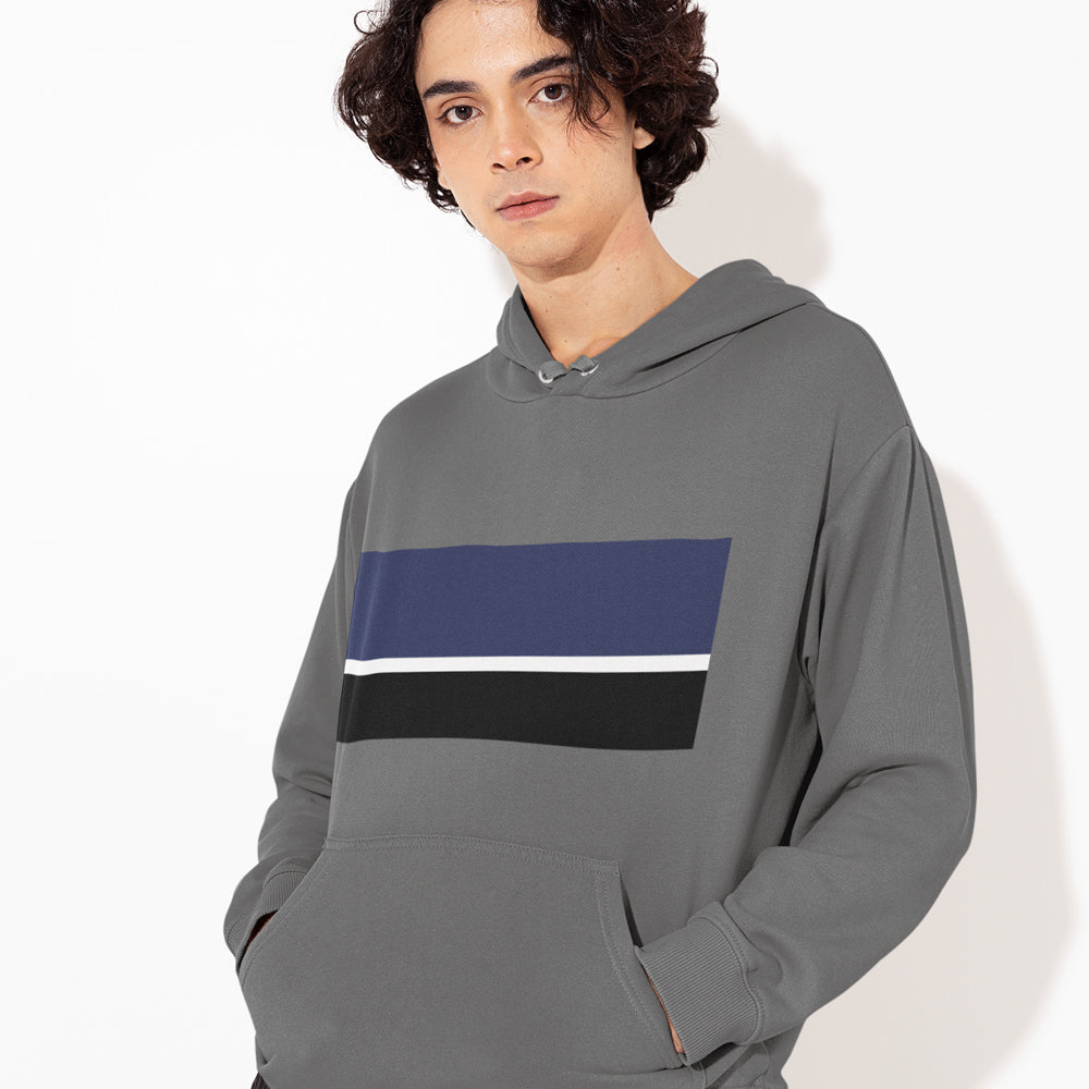 Multi-Stripe Hooded Sweater for Men