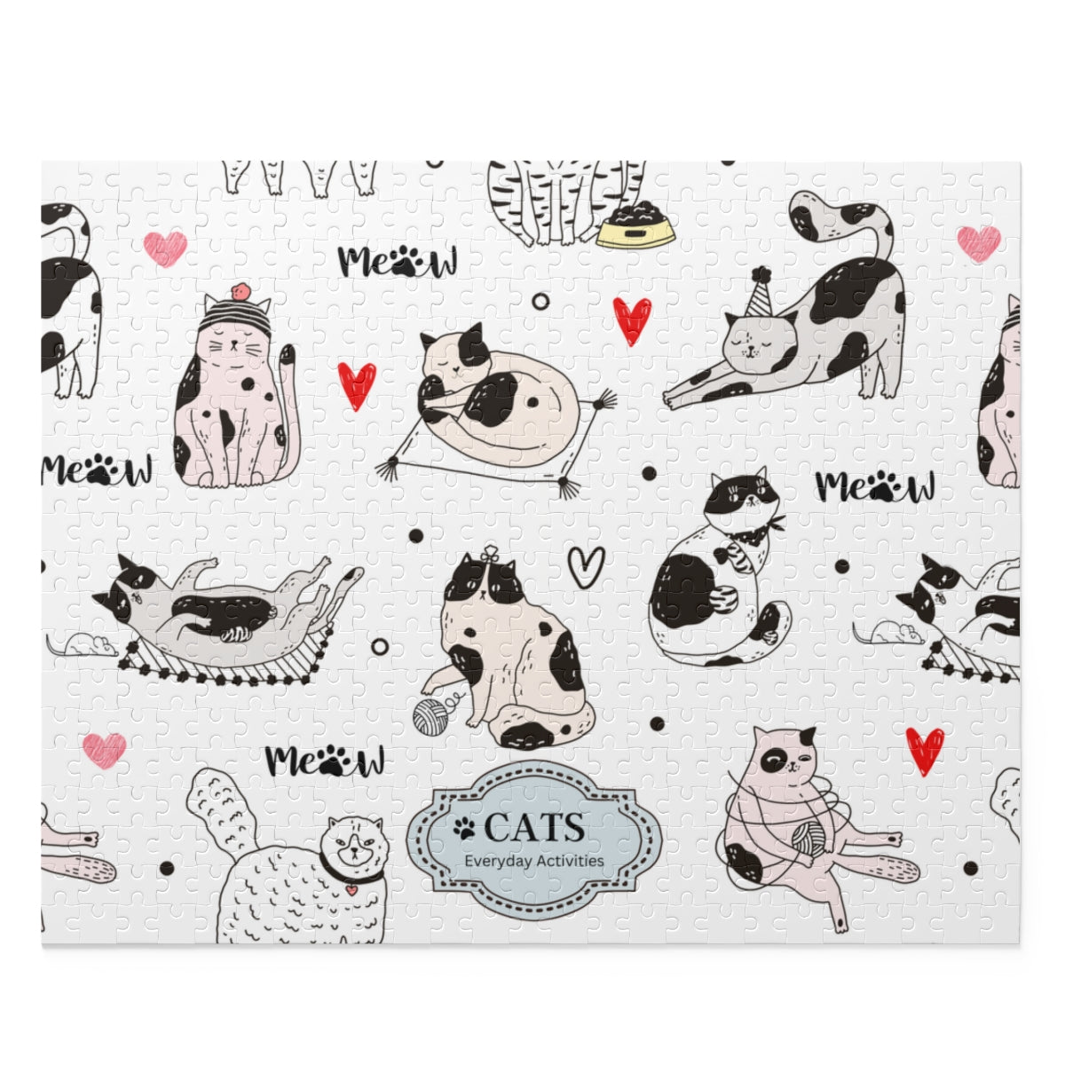 500-Piece Jigsaw Puzzle - Engaging Cat Activities