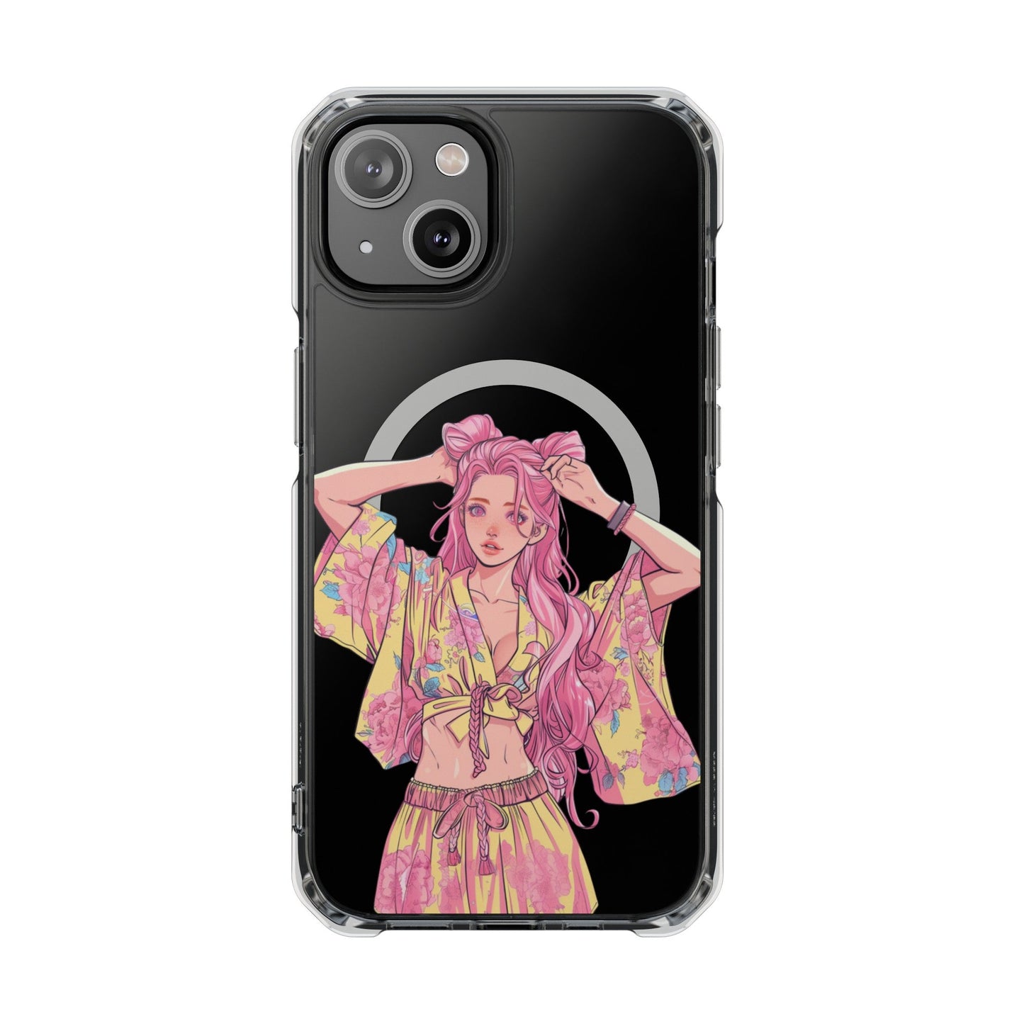 Anime Girl Magnetic Case for iPhone - A Case That Showcases the Charm of Anime on Your iPhone