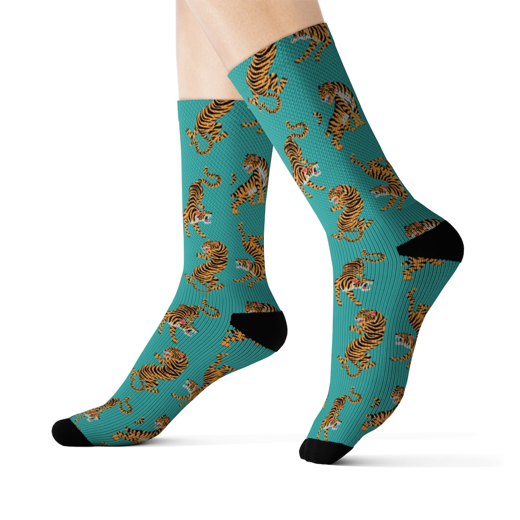 Fun Tiger Novelty Socks