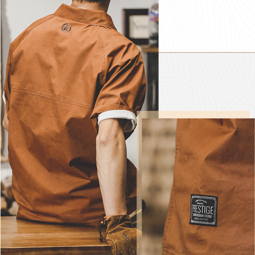 Short Sleeve Popover Shirt for Men