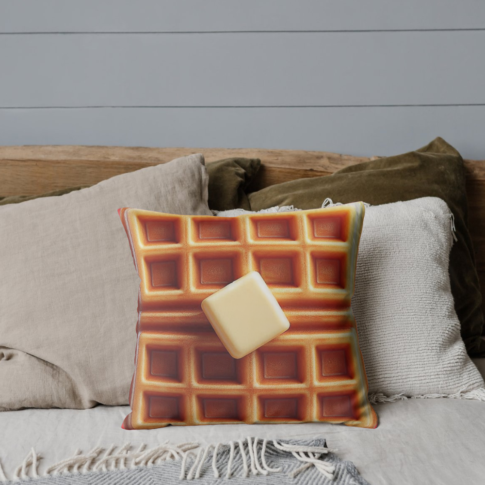 Waffle Bliss Square Pillow - 3 Sizes