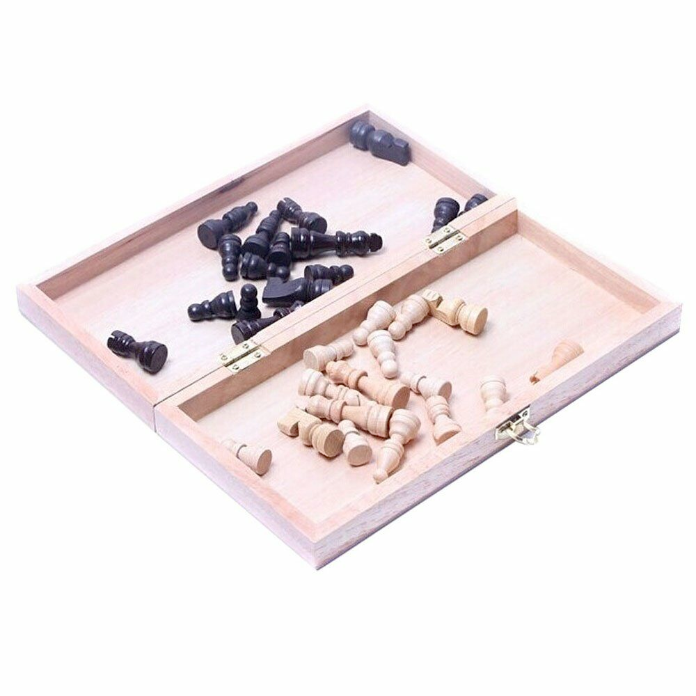 Wooden Chess Board Game that Can be Folded