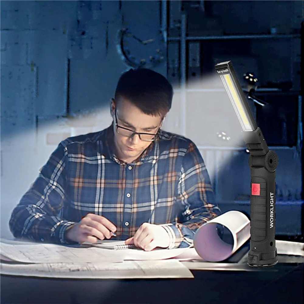 Magnetic Base Flashlight - Portable and Convenient