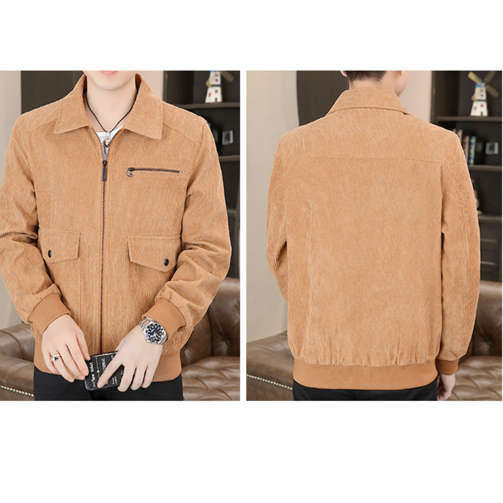 Corduroy Jacket for Men with Front Pockets