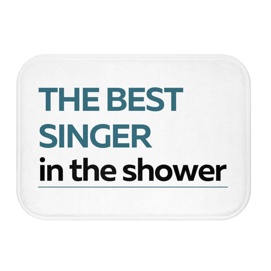 The Ultimate Vocalist Bathtub Mat in Blue - Perfect for Singers in the Shower