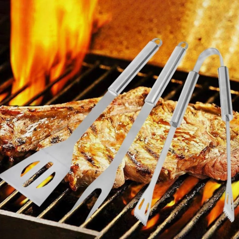 Stainless Steel BBQ Utensil Set - 3 Piece