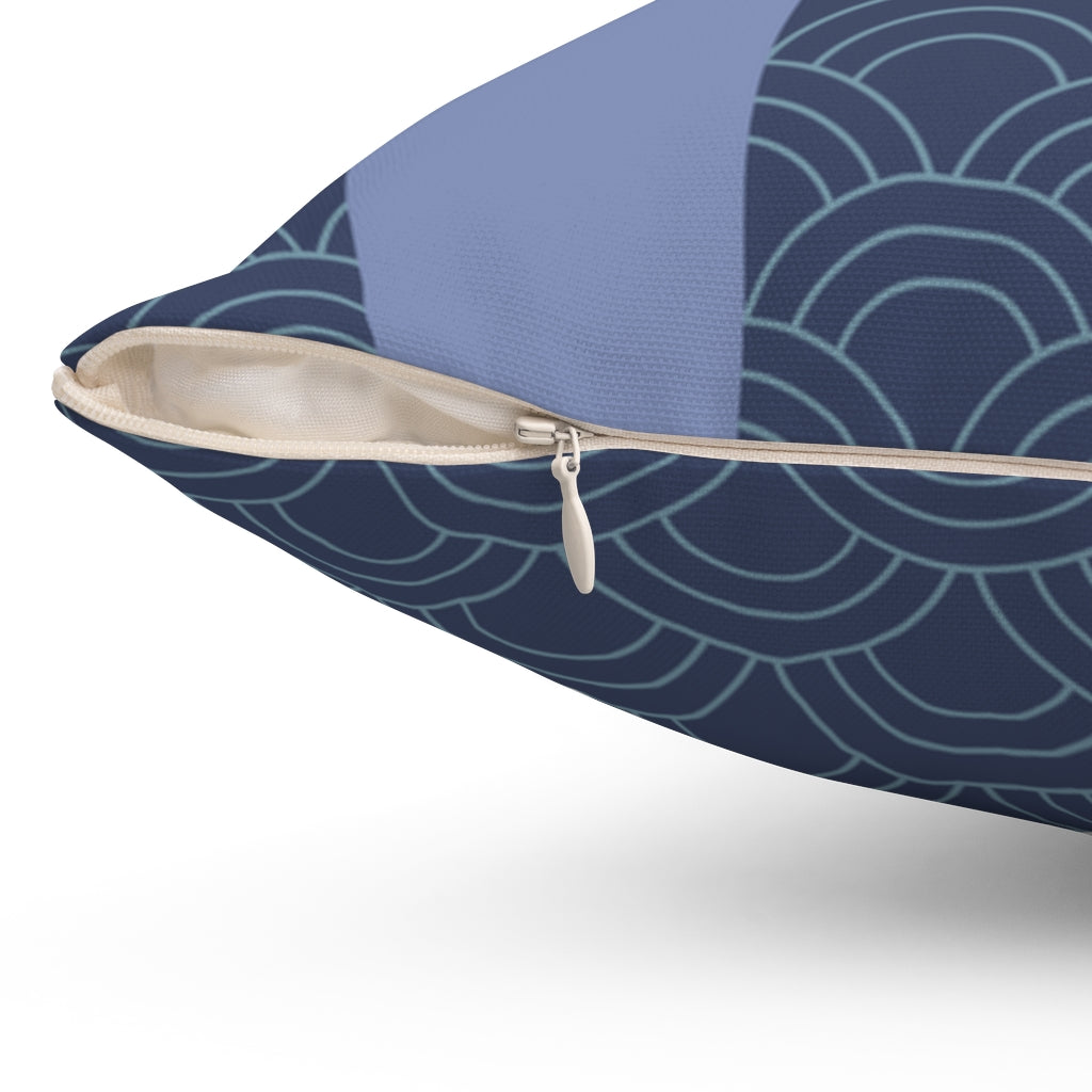 Abstract Navy Striped Cushion - Available in 4 Different Sizes for Home Décor Accentuation