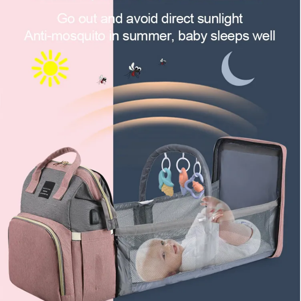 Versatile Diaper Tote with Enhanced Play Mode