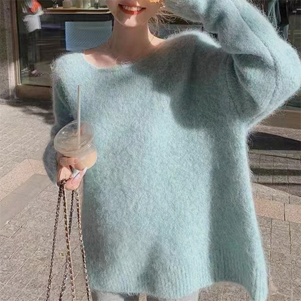 Relaxed Fit Women's Knitted Pullover