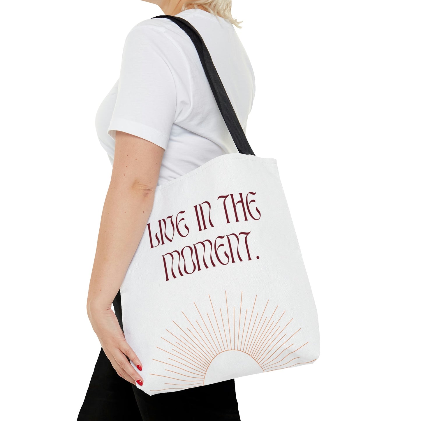 Medium Beach Tote Bag for Embracing the Present Moment