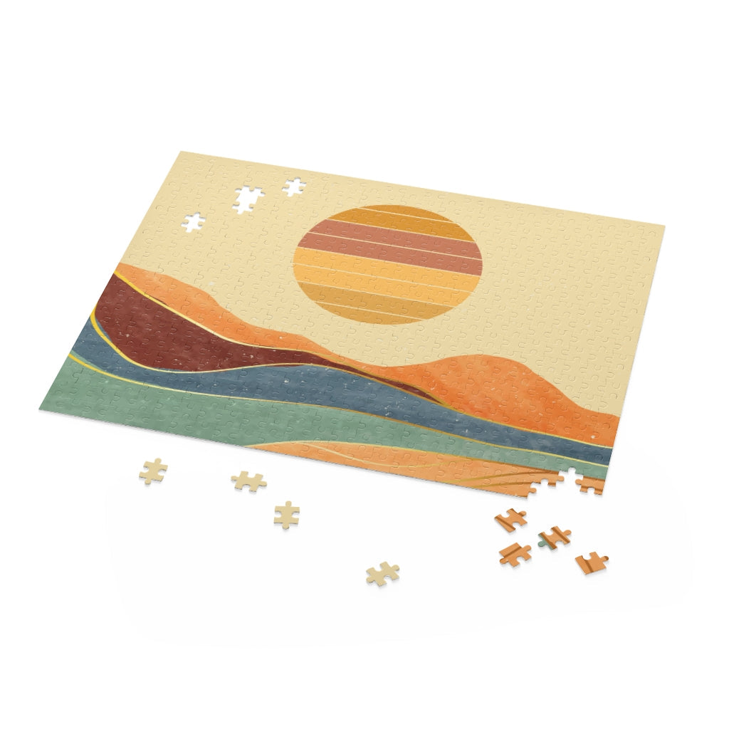 500-Piece Puzzle Featuring Artwork of a Desert Terrain