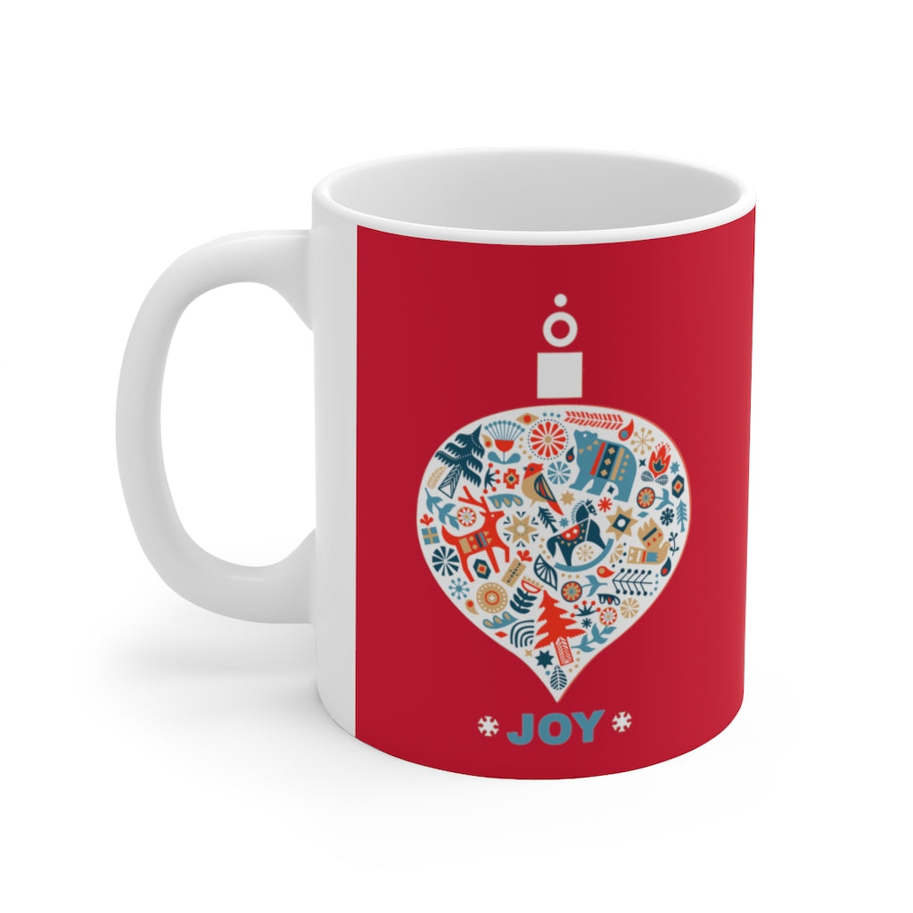 Ceramic 11oz Mug for a Festive Holiday Ornament