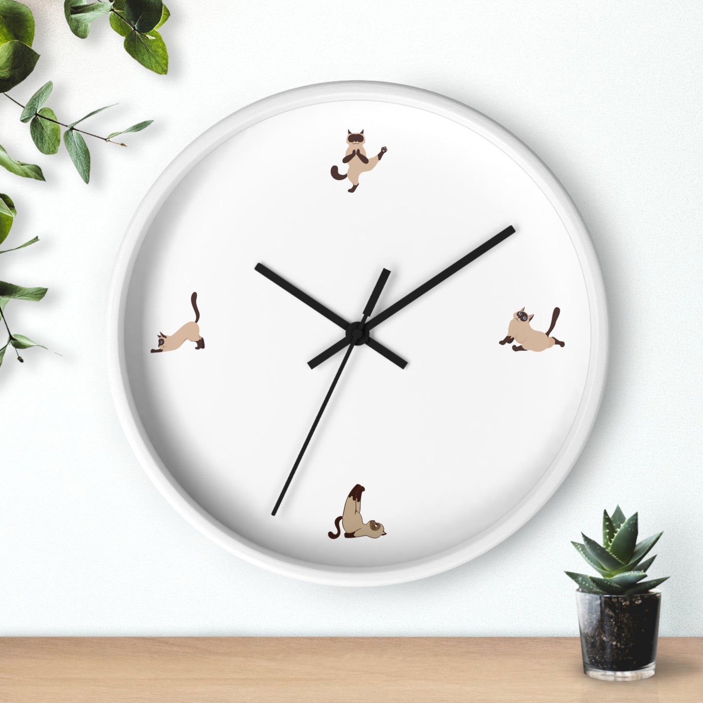 Yoga Cat Wall Clock