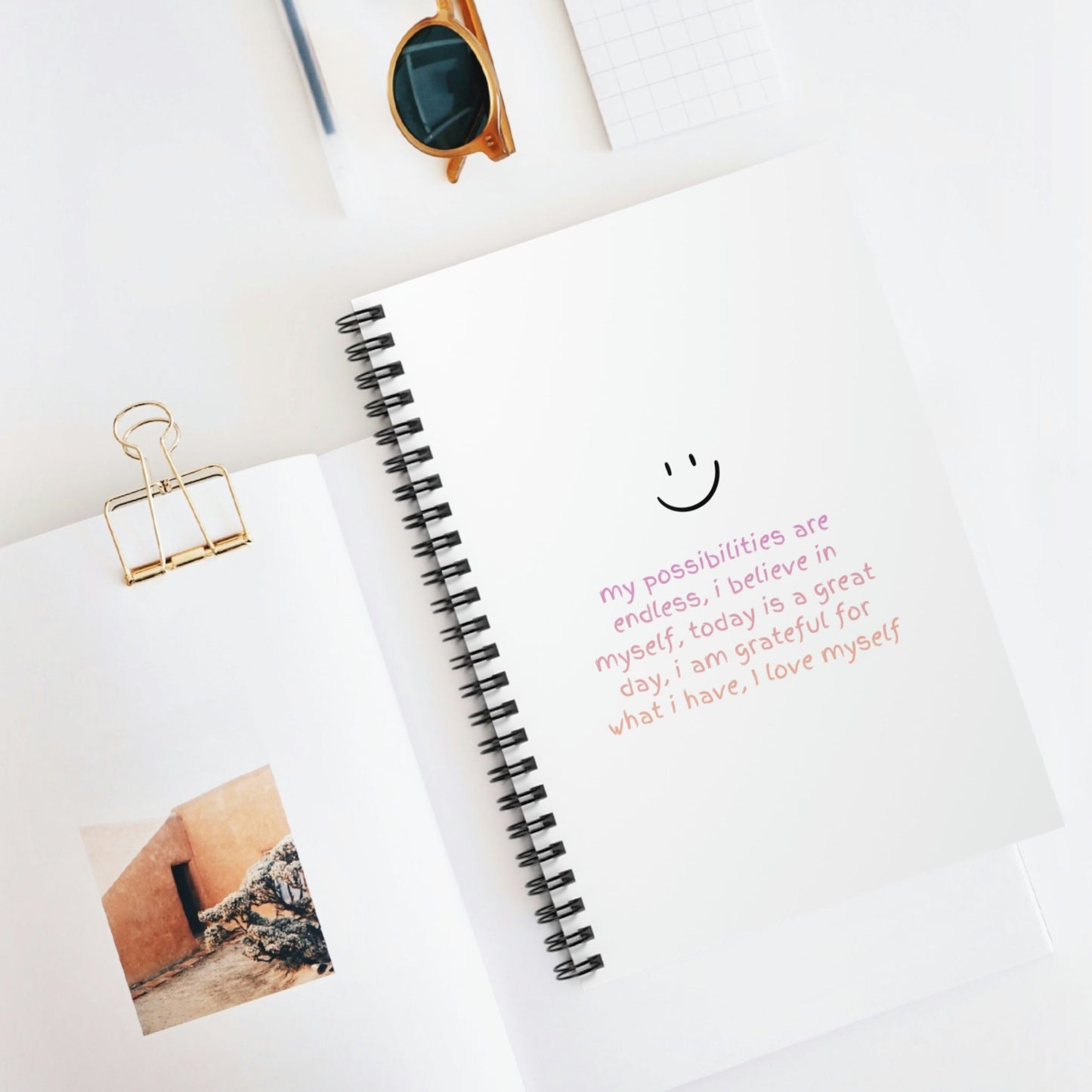 Spiral Notebook for Encouraging Affirmations