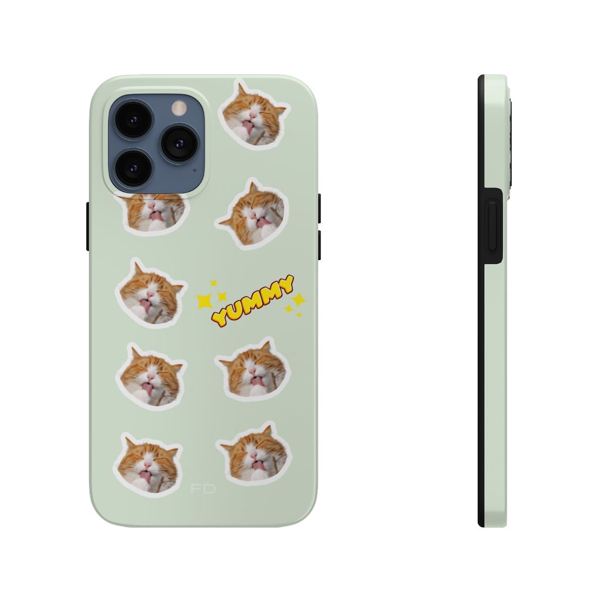 Yummy Feline Durable iPhone Case with Wireless Charging