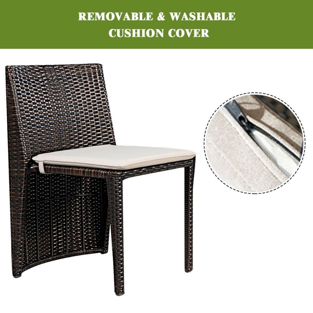 3 Piece Wicker Outdoor Patio Furniture Set