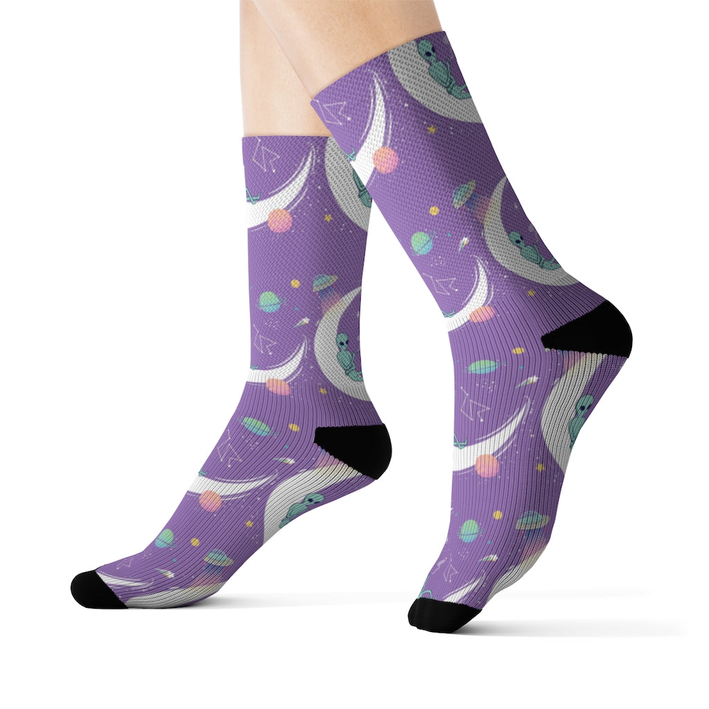 Chilling Alien Socks
