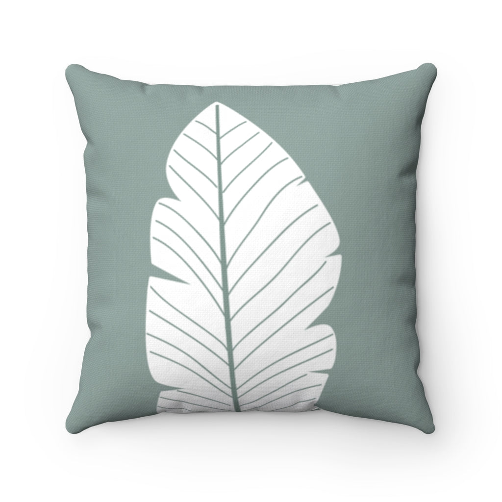 Abstract Verdant Leaf Reversible Pillow - 4 Size Options