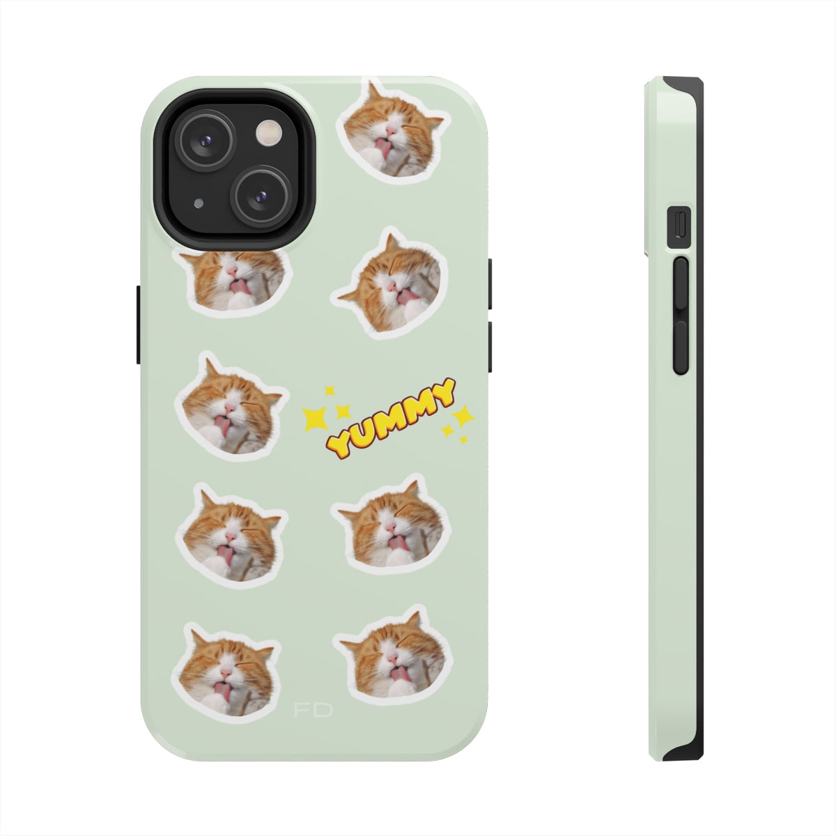 Yummy Feline Durable iPhone Case with Wireless Charging