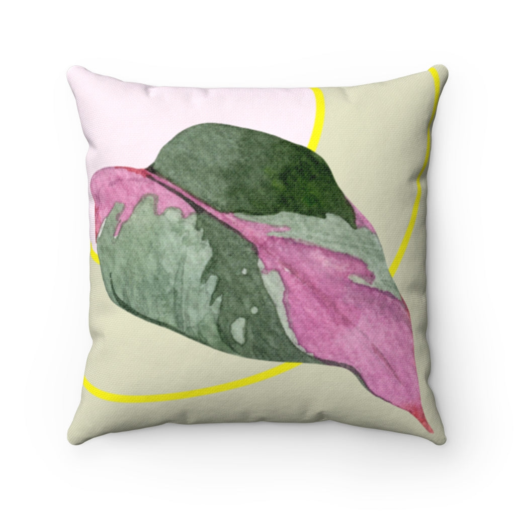 Square Leaf Pillow - Decorative Home Accents in 4 Sizes