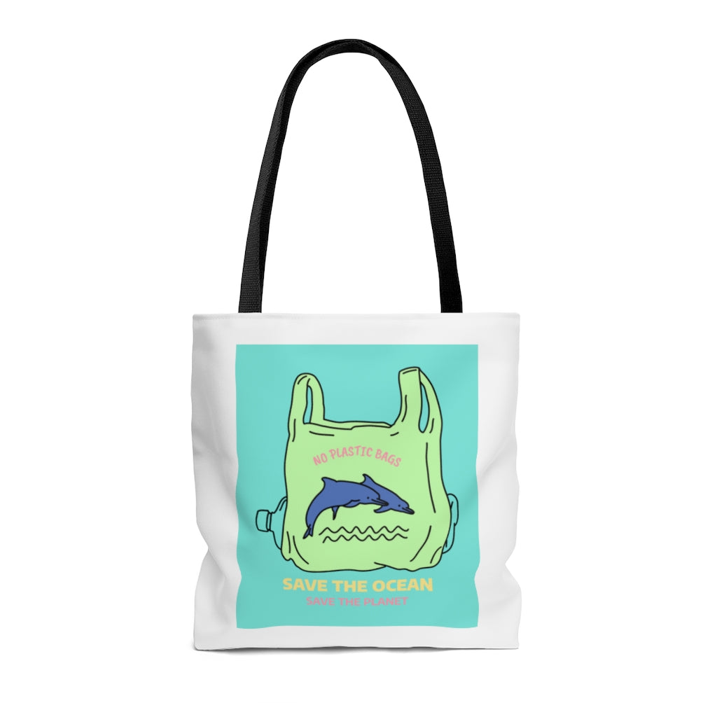 Earth-Saving Dolphins Edition Medium Shopper Tote Bag