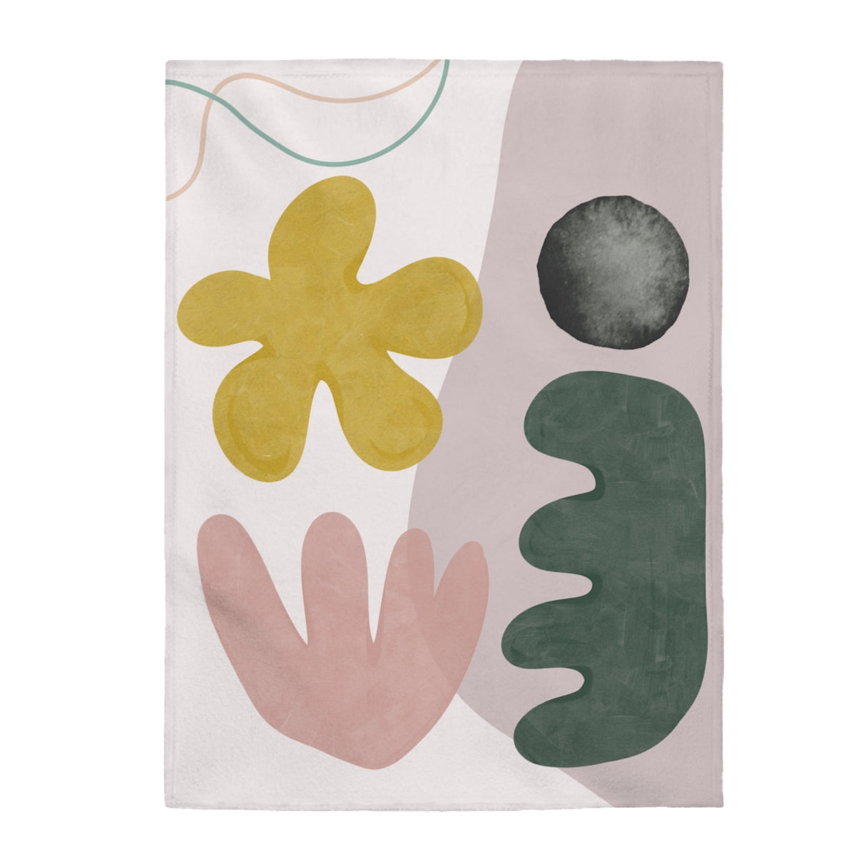 Plush Throw with Geometric Patterns