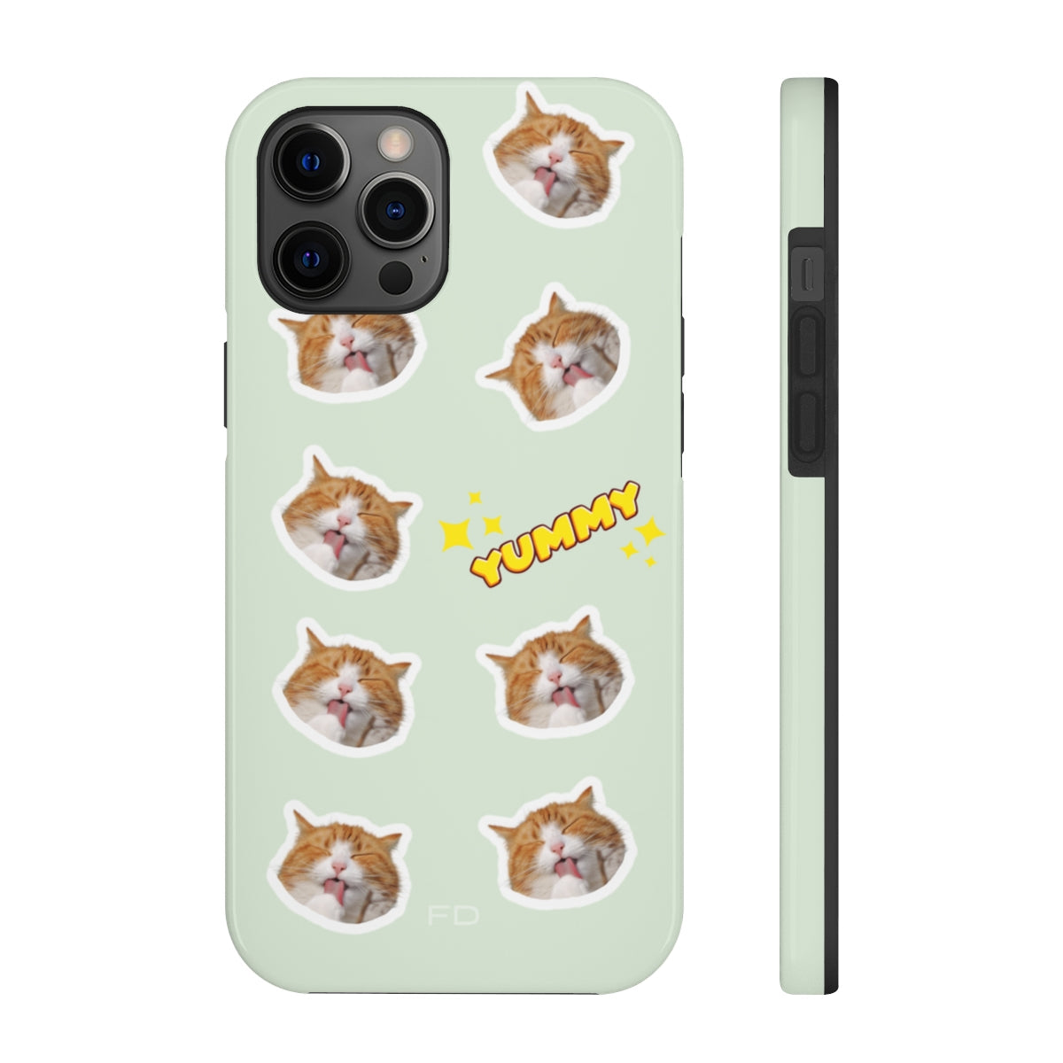 Yummy Feline Durable iPhone Case with Wireless Charging