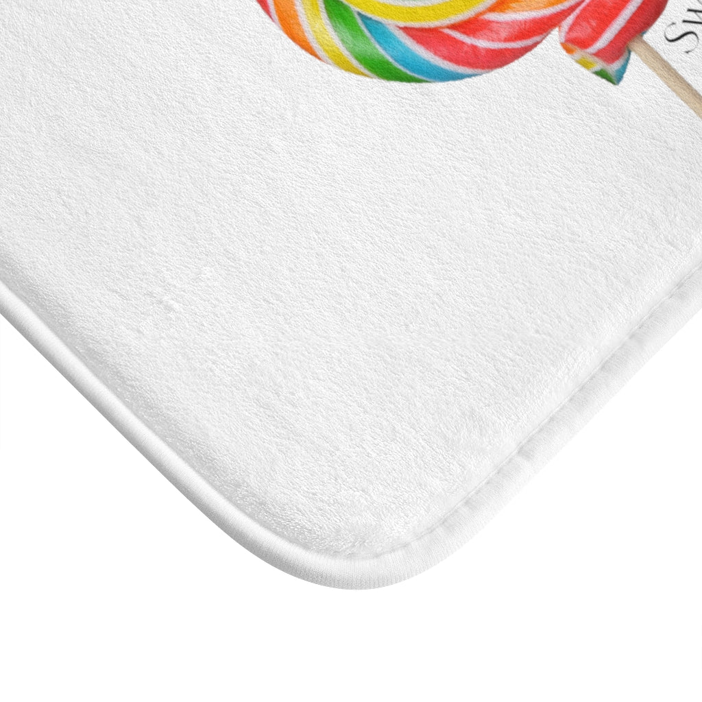Sweetness of Life Bath Mat - White Message Design