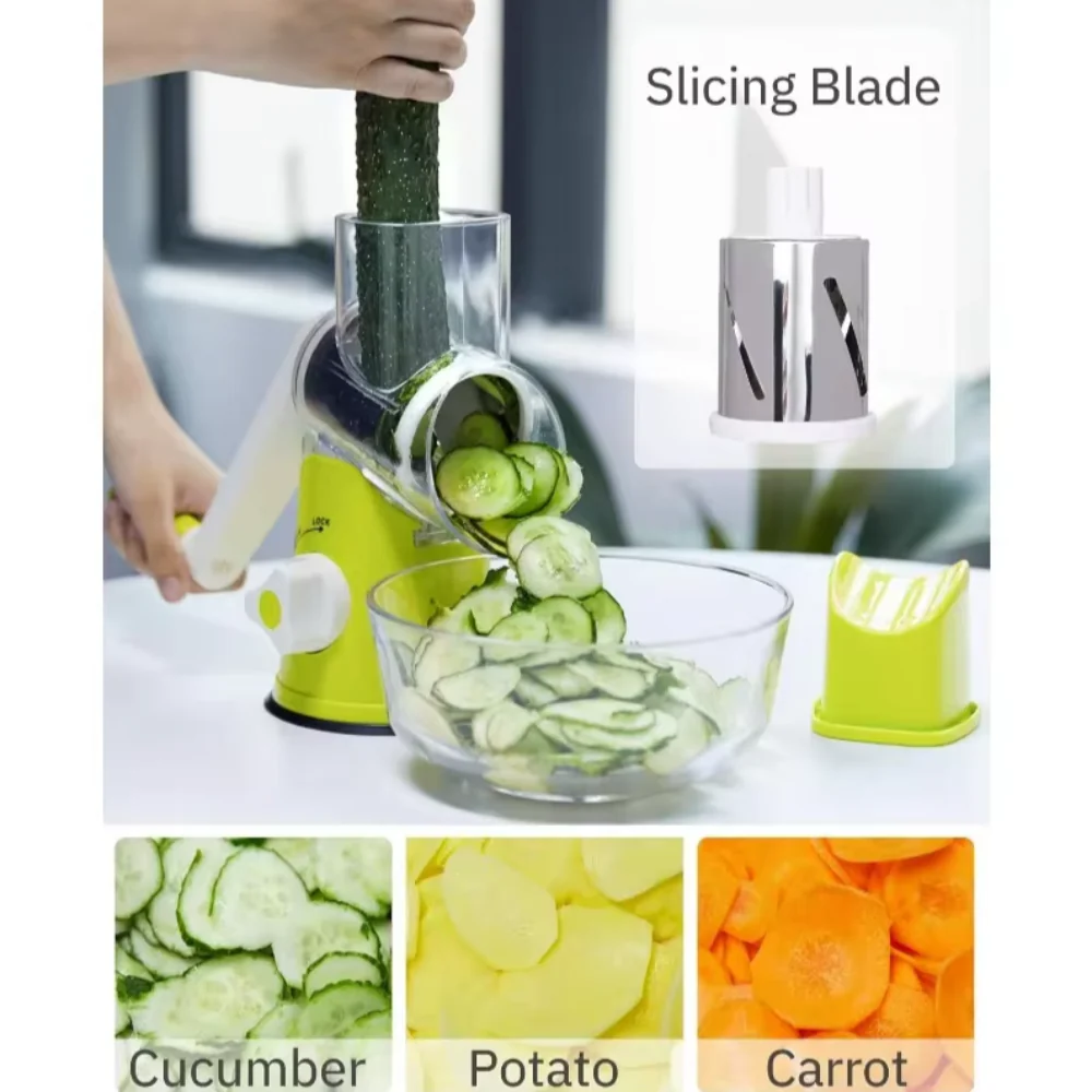 Stainless Steel Manual Vegetable Grater and Slicer