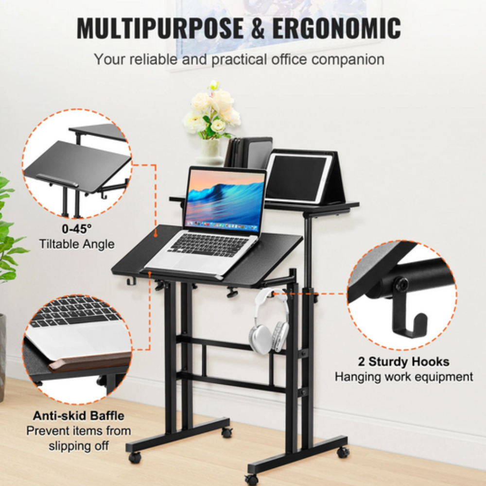 Adjustable Laptop Stand with Versatile Functionality