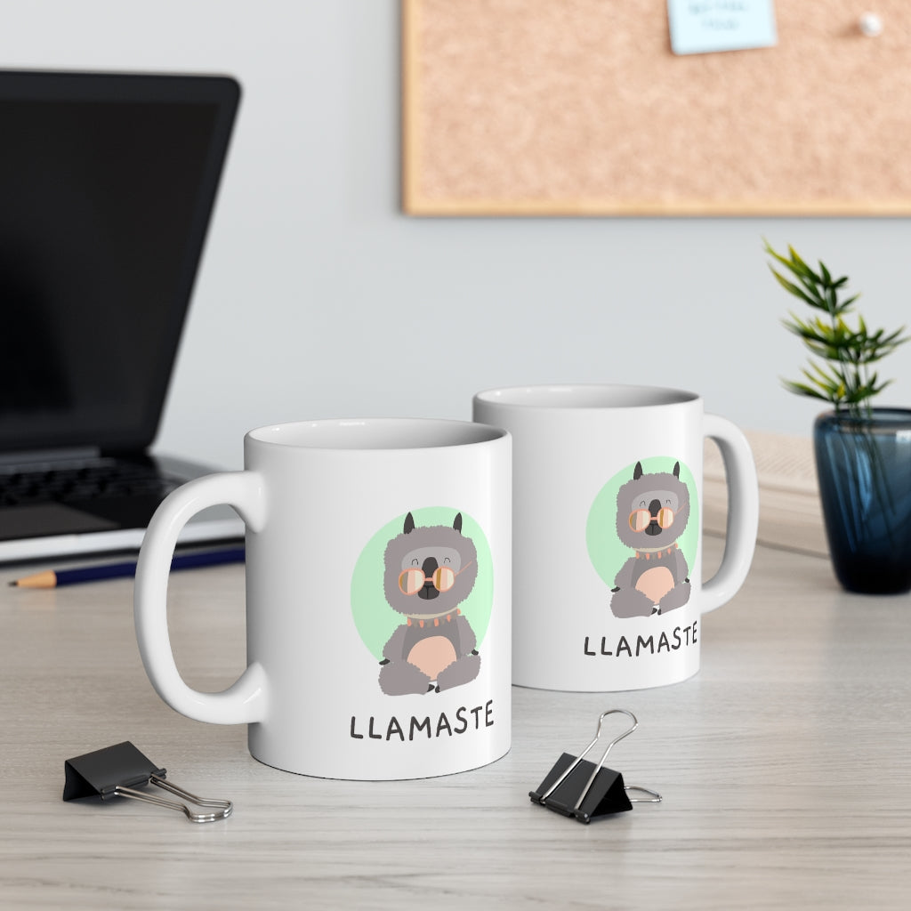 Yoga Mug with LLAMASTE Design