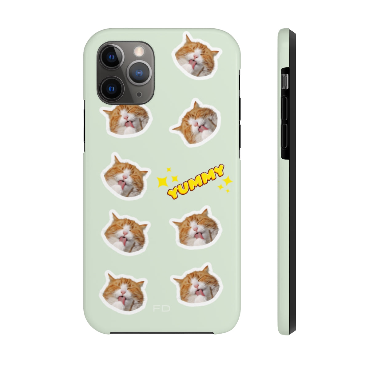 Yummy Feline Durable iPhone Case with Wireless Charging