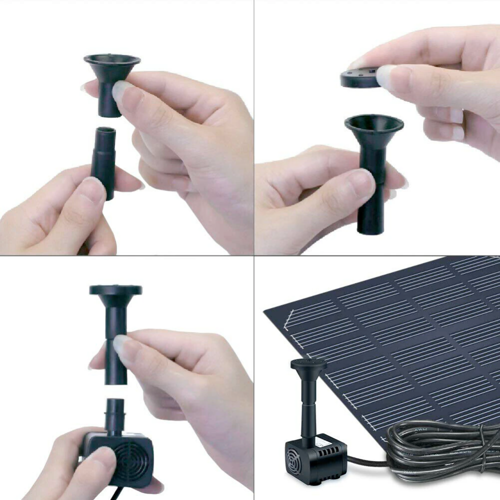 Solar-Powered Garden Fountain