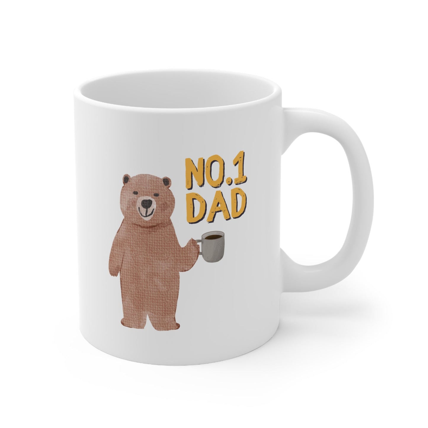 Top Dad Teddy Bear Mug for Tea and Coffee