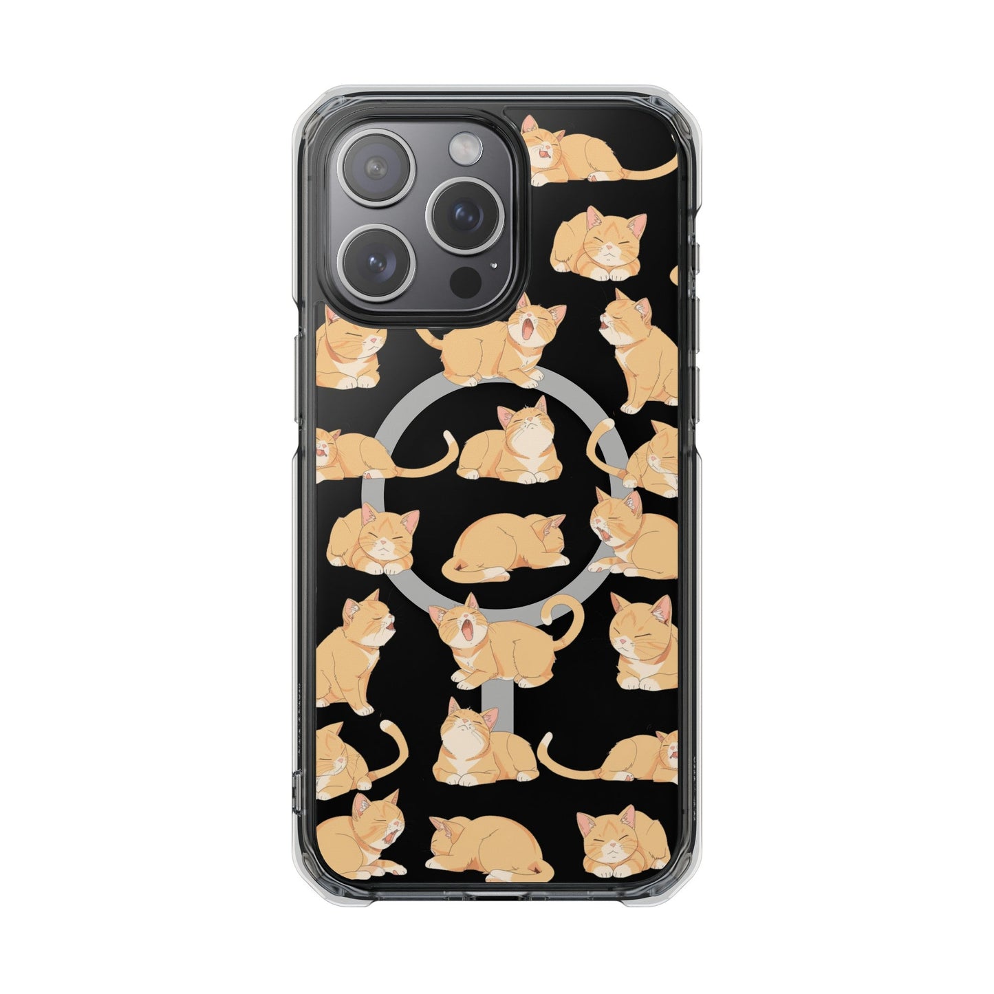 Tabby Feline Design Magnetic Case for iPhone 14 and 15 Series