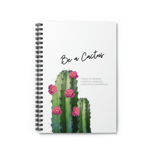 Spiral Notebook with Cactus Design