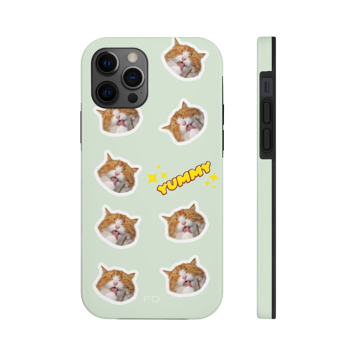 Yummy Feline Durable iPhone Case with Wireless Charging