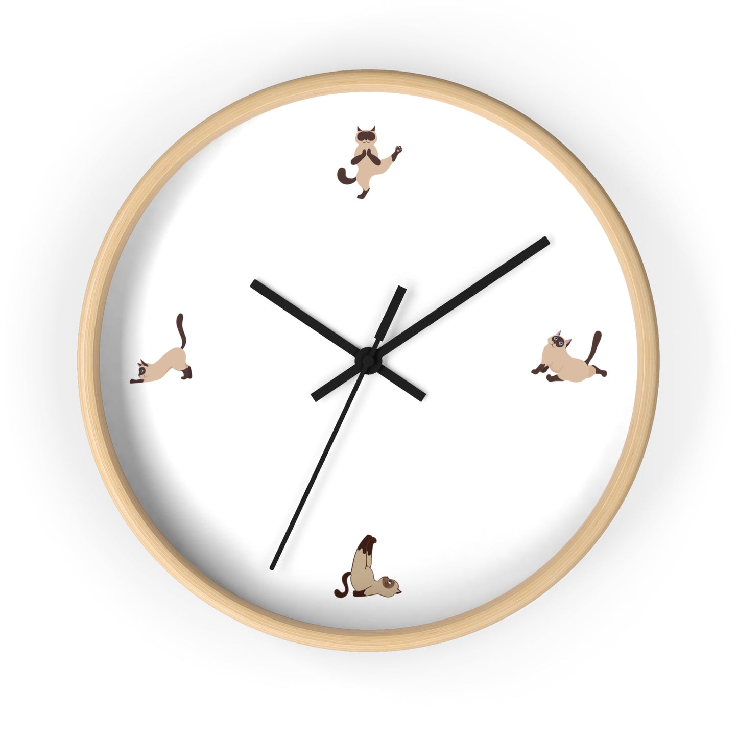 Yoga Cat Wall Clock