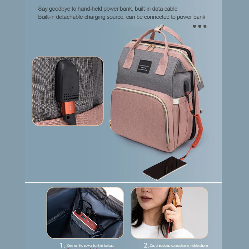 Versatile Diaper Tote with Enhanced Play Mode