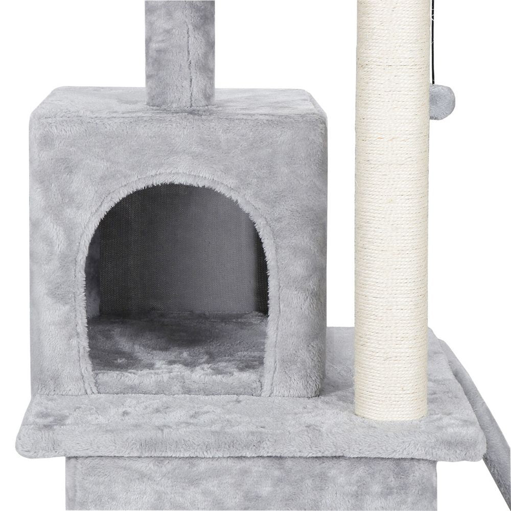 Scratching Post Cat Tree with Ramp and Elevated House