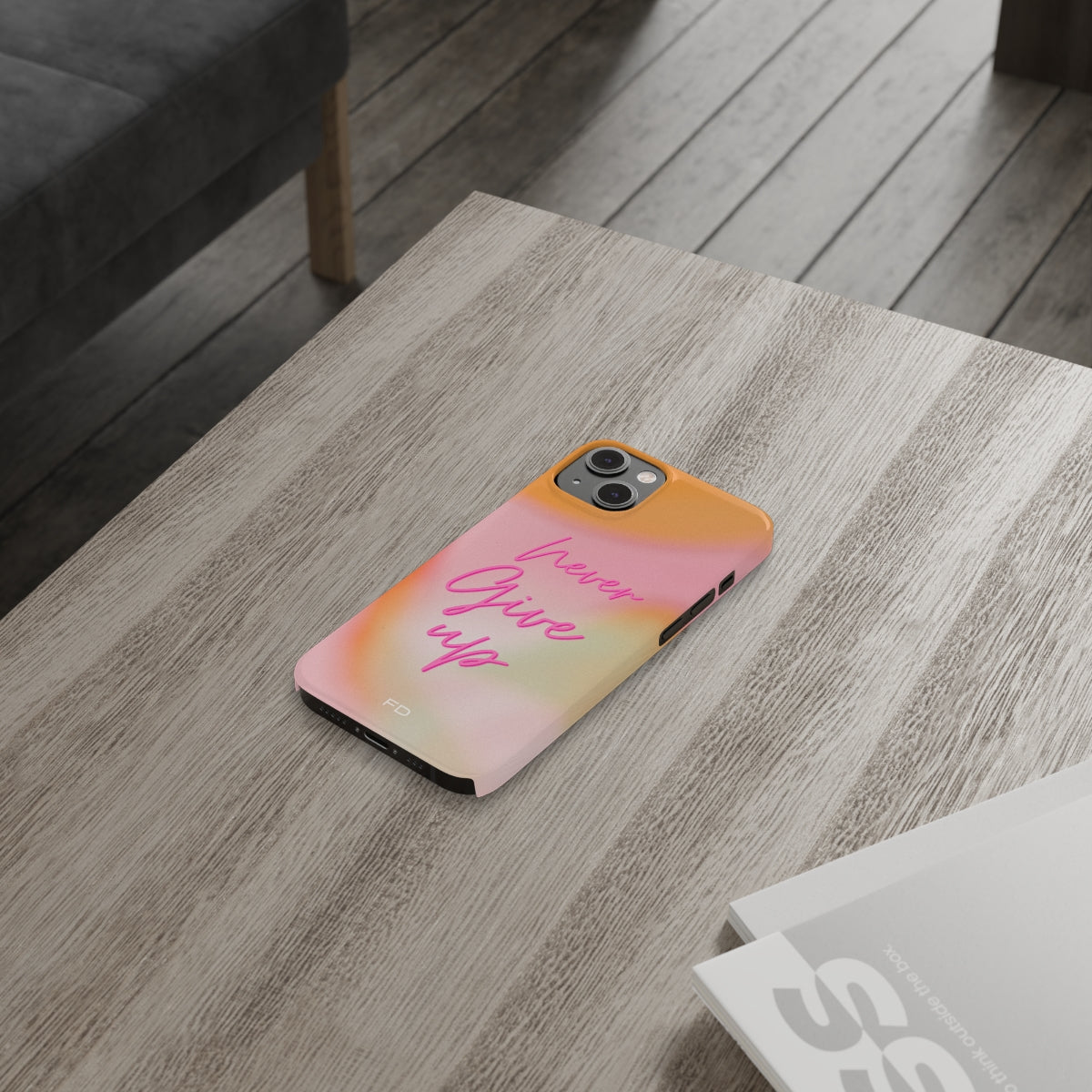 Slim iPhone Case featuring an Inspirational "Perseverance" Quote