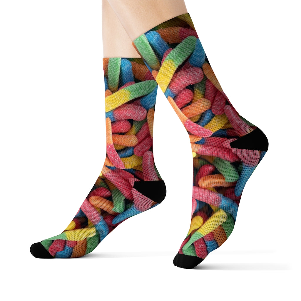 Novelty Socks: Sweet Gummy Candy Design