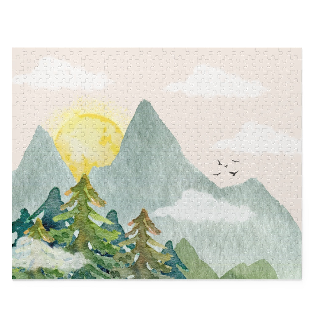 500-Piece Puzzle Featuring a Sunny Mountain View