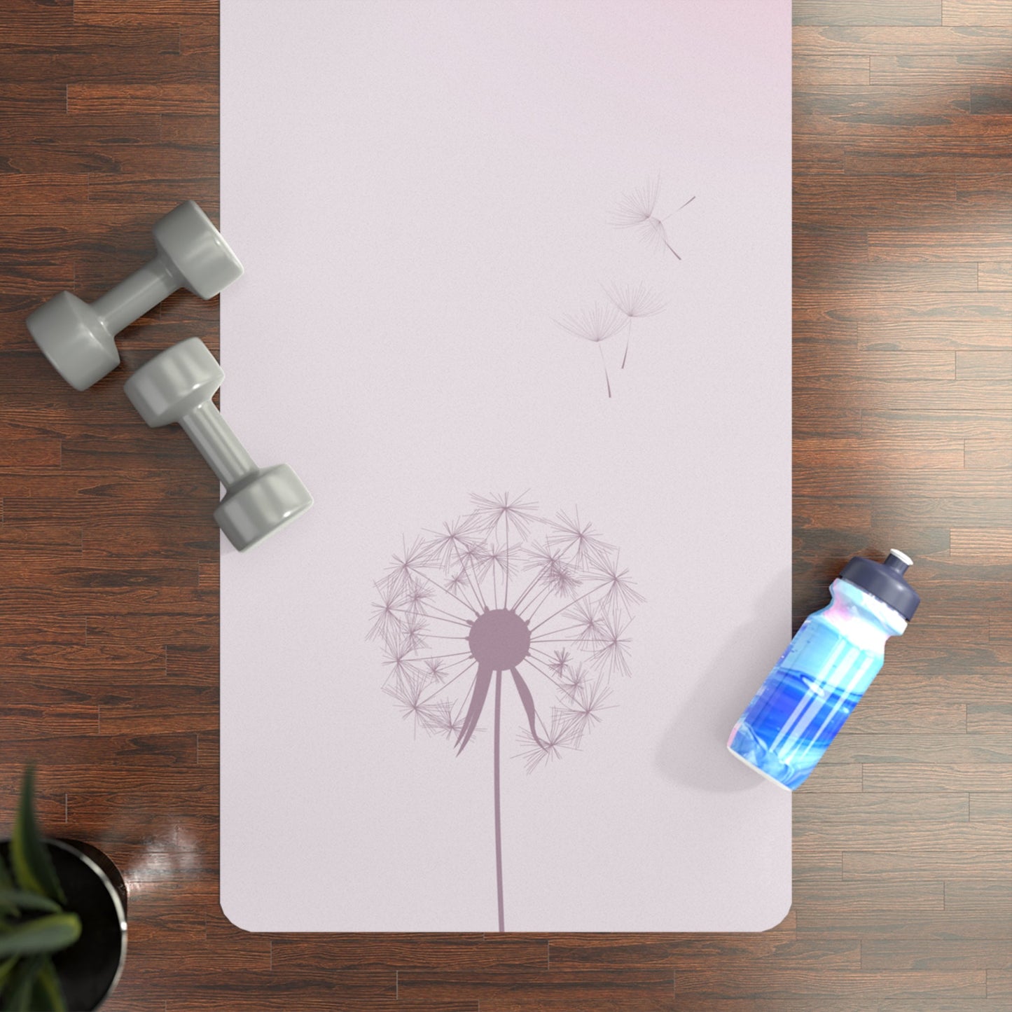 Yoga Mat with Summer Dandelion Design