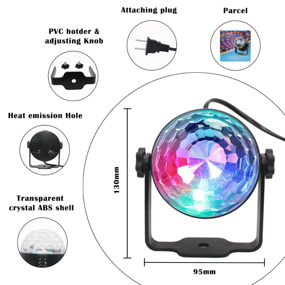 Sound-Responsive LED Party Light Projector